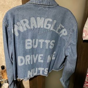 Cut off wrangler butts shirt